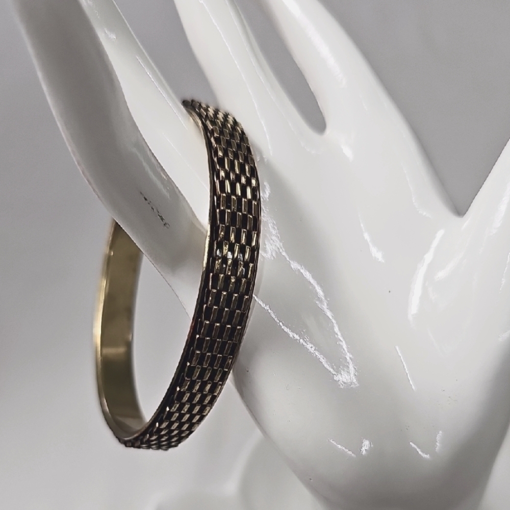 Vintage Brass Basket Weave Bangel
